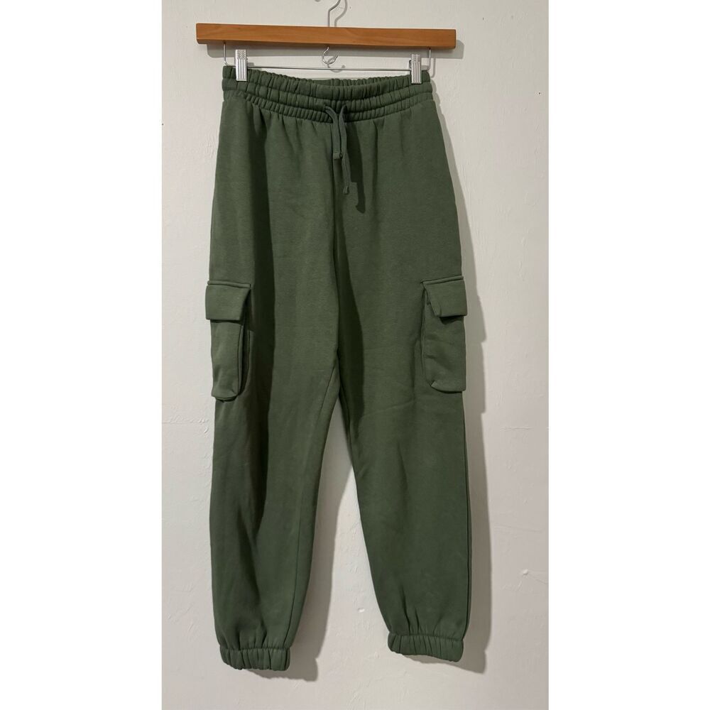 Zara green cargo sweatpants M